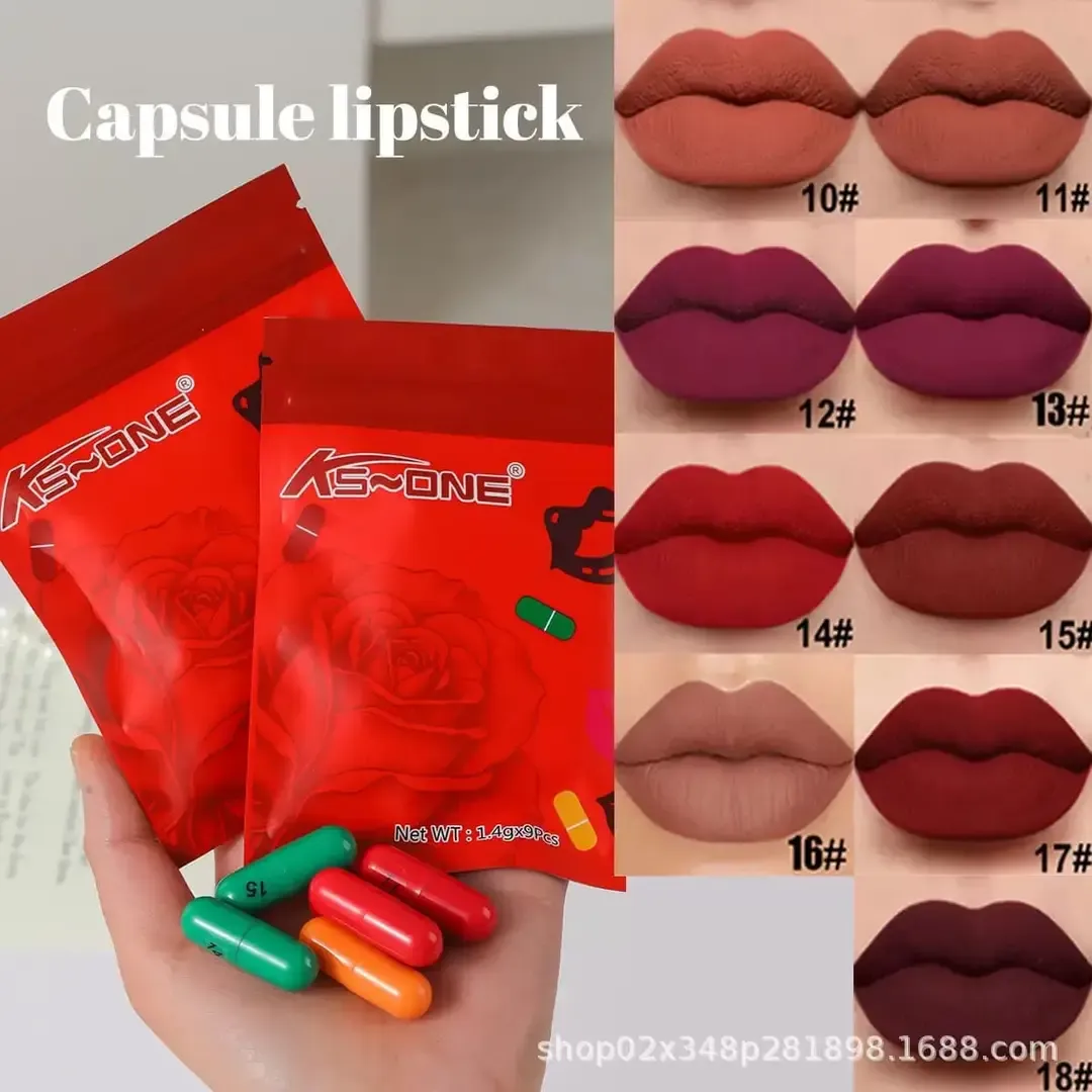 Ks One 9 Pcs Mini Lipsticks Hot Color